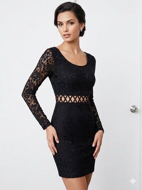 City Studio Lace Dress Sz 7  Holiday Party Sexy Vintage